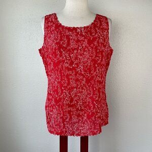 Christine Gerard Red and White Tank Top Size L EUC